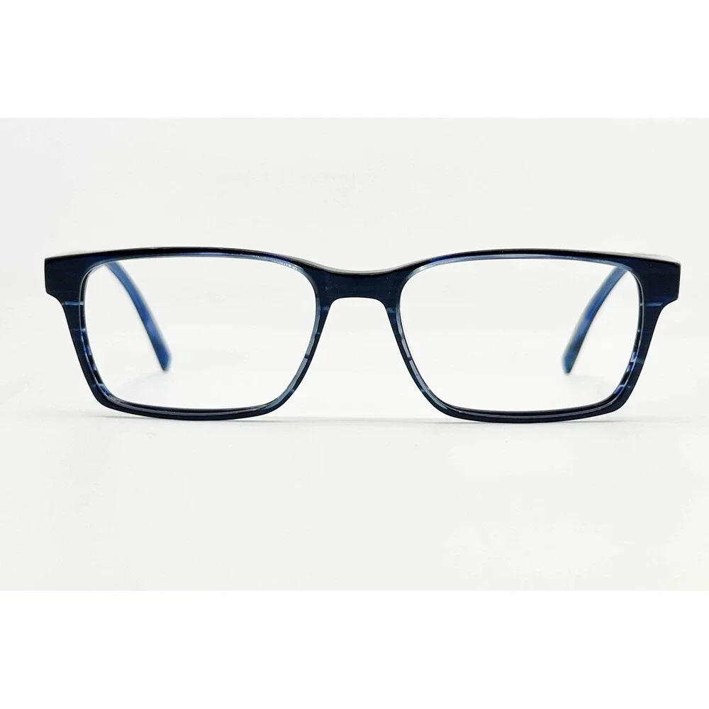 A+C Eyeglasses Mens Blue Rectangle Full Rim Frames 52-16-140